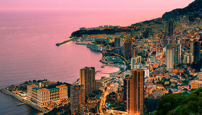 Let vrtulníkem Cannes-Monaco