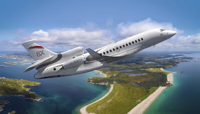 Falcon 8X vylepšuje svou kabinu