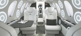 location jet privé - Intérieur d'un BEECHJET 400 avec sièges en cuir