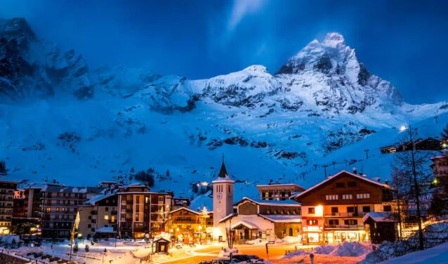 Milán - Cervinia: přeprava vrtulníkem